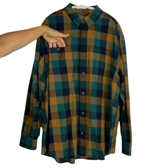 Duluth Trading Co. Men's Plaid Flannel Shacket Button-Up Long Sleeve Size XL - Picture 2 of 8